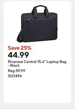 Staples Rivacase Central 15.6 Laptop Bag - Black offer