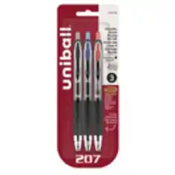 Staples uniball 207 Gel retractable pens, 3 pk offer