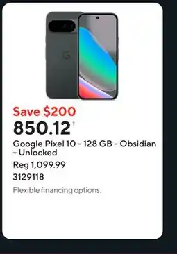 Staples Google Pixel 10 - 128 GB - Obsidian - Unlocked offer