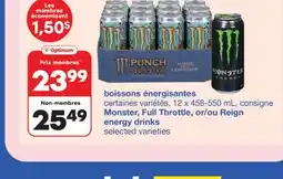 Wholesale Club boissons énergisantes offer