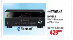 2001 Audio Video RXV385 YAMAHA 5.1 Ch Bluetooth A/V Receiver offer
