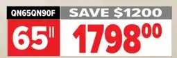 2001 Audio Video SAMSUNG 65 NEO QLED 4K QN90F Vision AI Smart TV offer