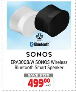 2001 Audio Video ERA300B SONOS Wireless Bluetooth Smart Speaker offer