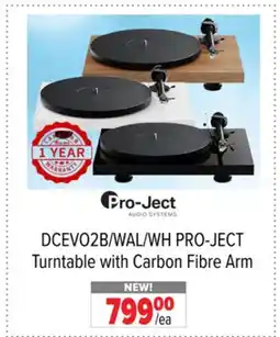 2001 Audio Video DCEVO2B PRO-JECT Turntable with Carbon Fibre Arm offer