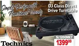 2001 Audio Video SL1200MK7 DJ Class Direct Drive Turntable offer