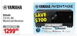 2001 Audio Video RXA4A YAMAHA 7.2-Ch. 8K MusicCast Receiver offer