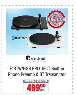 2001 Audio Video E1BTW PRO-JECT Built-in Phono Preamp & BT Transmitter offer