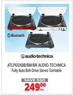2001 Audio Video ATLP60XBB AUDIO-TECHNICA Fully Auto Belt-Drive Stereo Turntable offer