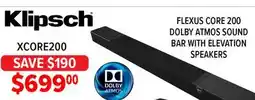 2001 Audio Video XCORE200 Klipsch FLEXUS CORE 200 DOLBY ATMOS SOUND BAR WITH ELEVATION SPEAKERS offer