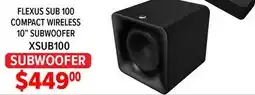 2001 Audio Video XSUB100 KLIPSCH FLEXUS SUB 100 COMPACT WIRELESS 10 SUBWOOFER offer