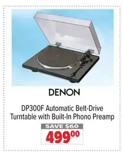 2001 Audio Video DP300F Denon Automatic Belt-Drive Turntable with Built-In Phono Preamp offer