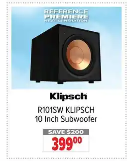 2001 Audio Video R101SW KLIPSCH 10 Inch Subwoofer offer