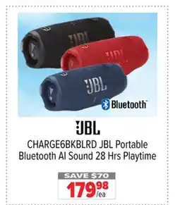 2001 Audio Video CHARGE6BKBLRD JBL Portable Bluetooth AI Sound 28 Hrs Playtime offer