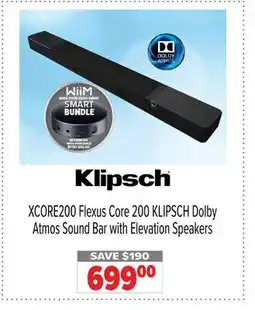 2001 Audio Video Flexus Core 200 KLIPSCH Dolby Atmos Sound Bar with Elevation Speakers offer