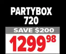 2001 Audio Video PARTYBOX720 JBL DAZZLING LIGHTS, STROBE 7 PRO SOUND offer