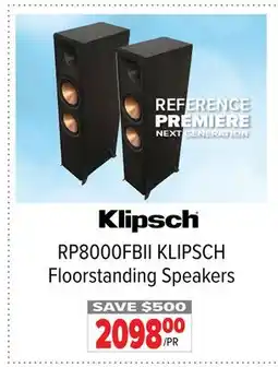 2001 Audio Video RP8000FBII KLIPSCH Floorstanding Speakers offer
