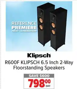 2001 Audio Video R600F KLIPSCH 6.5 Inch 2-Way Floorstanding Speakers offer