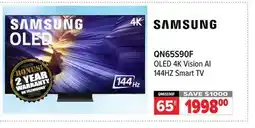 2001 Audio Video QN65S90F SAMSUNG OLED 4K Vision AI 144HZ Smart TV 65 offer