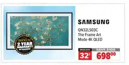 2001 Audio Video QN32LS03C SAMSUNG The Frame Art Mode 4K QLED offer