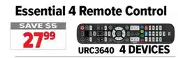 2001 Audio Video ONE FOR ALL Essential 4 Remote Control offer
