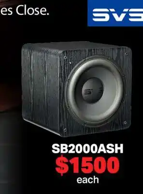 2001 Audio Video SB2000ASH SVS One Subwoofer to Rule Them All. SVS Obliterates Expectations. Nothing Else Comes Close offer