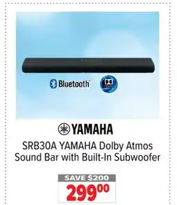 2001 Audio Video SRB30A YAMAHA Dolby Atmos Sound Bar with Built-In Subwoofer offer