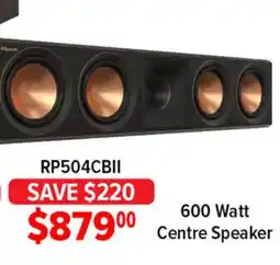 2001 Audio Video RP504CBII Klipsch 600 Watt Centre Speaker offer