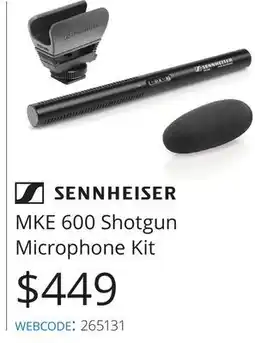 Vistek MKE 600 Shotgun Microphone Kit offer