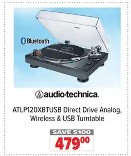 2001 Audio Video ATLP120XBTUSB AUDIO TECHNICA Direct Drive Analog, Wireless & USB Turntable offer