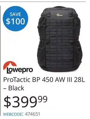 Vistek ProTactic BP 450 AW III 28L – Black offer