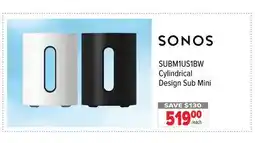 2001 Audio Video SUBM1US1BW SONOS Cylindrical Design Sub Mini offer