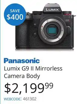 Vistek Panasonic Lumix G9 II Mirrorless Camera Body offer