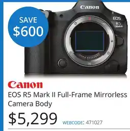 Vistek EOS R5 Mark II Full-Frame Mirrorless Camera Body offer