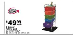 Michaels 5-Drawer rolling Cart by Simply Tidy offer