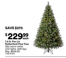 Michaels 7.5 ft. Pre-Lit rutherford Pine Tree offer