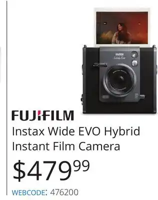 Vistek FUJIFILM Instax Wide EVO Hybrid Instant Film Camera offer