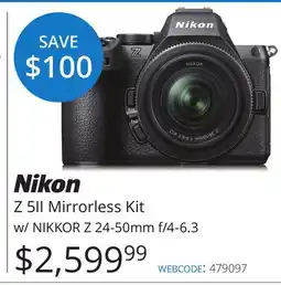 Vistek Nikon Z 5II Mirrorless Kit w/ NIKKOR Z 24-50mm f/4-6.3 offer