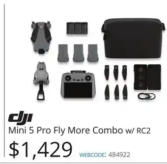 Vistek dji Mini 5 Pro Fly More Combo w/ RC2 offer
