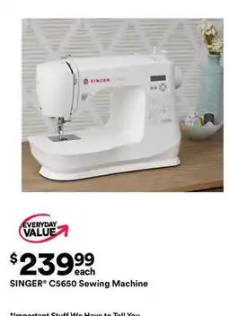 Michaels SINGer C5650 Sewing machine offer