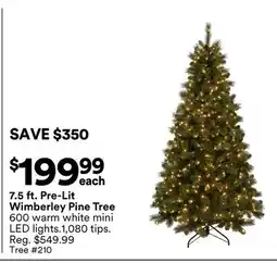 Michaels 7.5 ft. Pre-Lit Wimberley Pine Tree offer