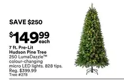 Michaels 7 ft. Pre-Lit Hudson Pine Tree offer