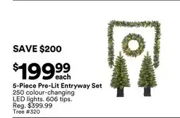Michaels 5-Piece Pre-Lit entryway Set offer
