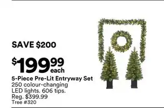 Michaels 5-Piece Pre-Lit entryway Set offer