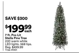 Michaels 7 ft. Pre-Lit Stella Pine Tree offer