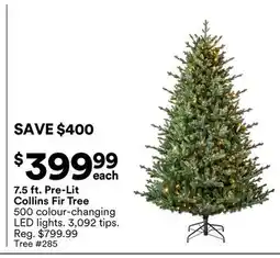 Michaels 7.5 ft. Pre-Lit Collins Fir Tree offer