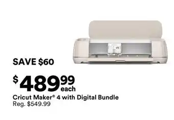 Michaels Cricut maker 4 with Digital Bundle offer