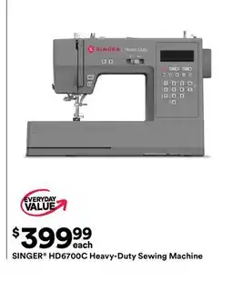 Michaels SINGer HD6700C Heavy-Duty Sewing machine offer