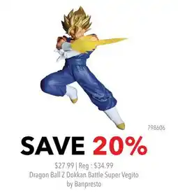 GameStop Dragon Ball Z Dokkan Battle Super Vegito by Banpresto offer