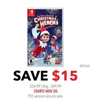GameStop The Elf on the Shelf Christmas Heroes offer