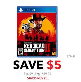 GameStop RED DEAD REDEMPTION II offer